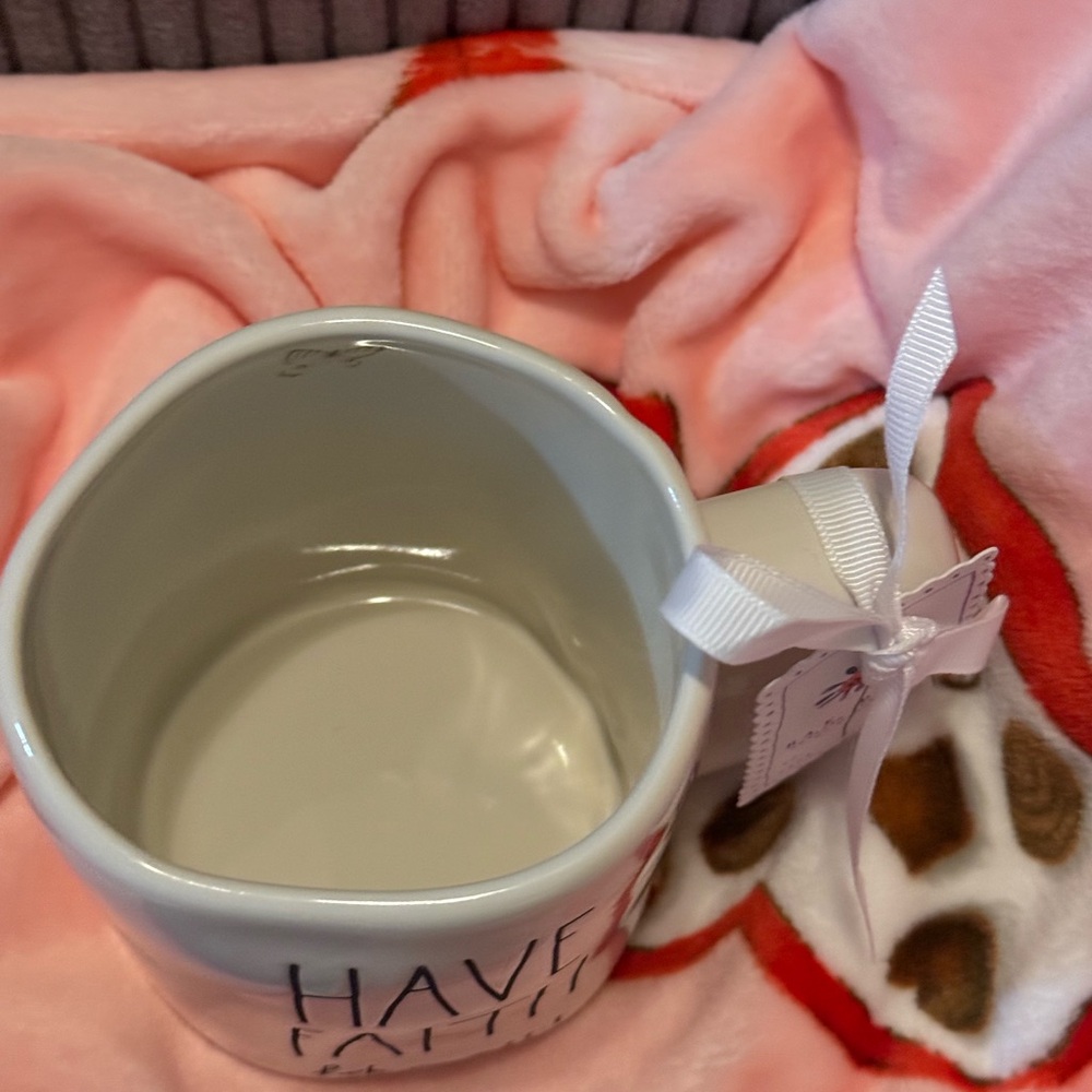 Rae Dunn White 'Have Faith' Mug with Butterflies - Picture 4 of 5